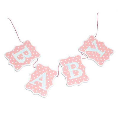 'BABY' Wooden Bunting - Pink - Chic Petit