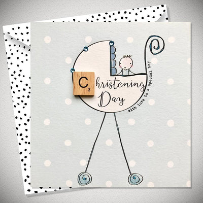 Christening Day Baby Boy Card - With Love to a Special Boy - Chic Petit