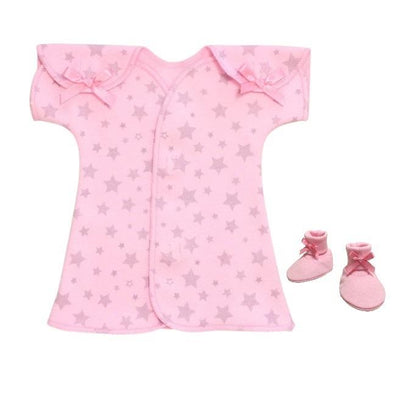 Fit & Flare NICU Dress Pink Stars and Botties Set - Chic Petit