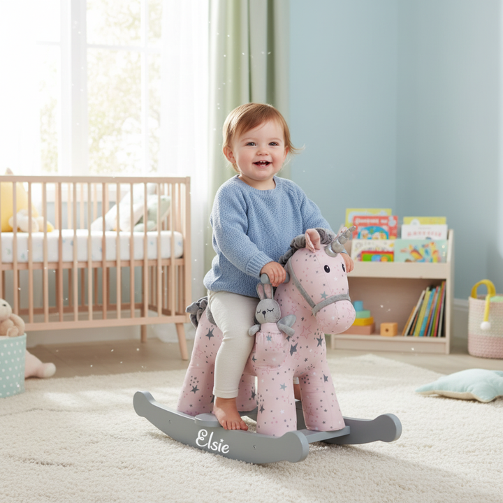 Personalised Celeste & Fae Rocking Unicorn (12m+)