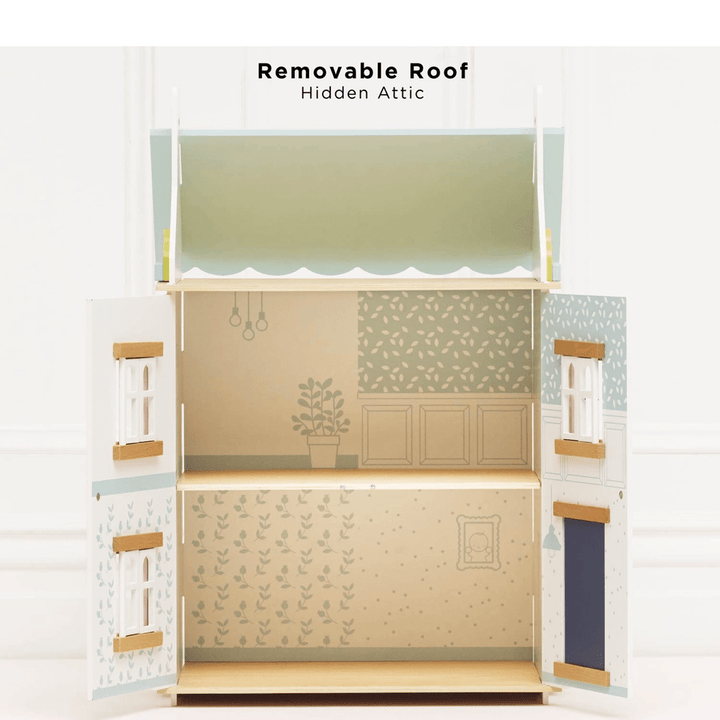 Bluebelle Wooden Dolls House with Optional Furniture Set and Family - Chic Petit