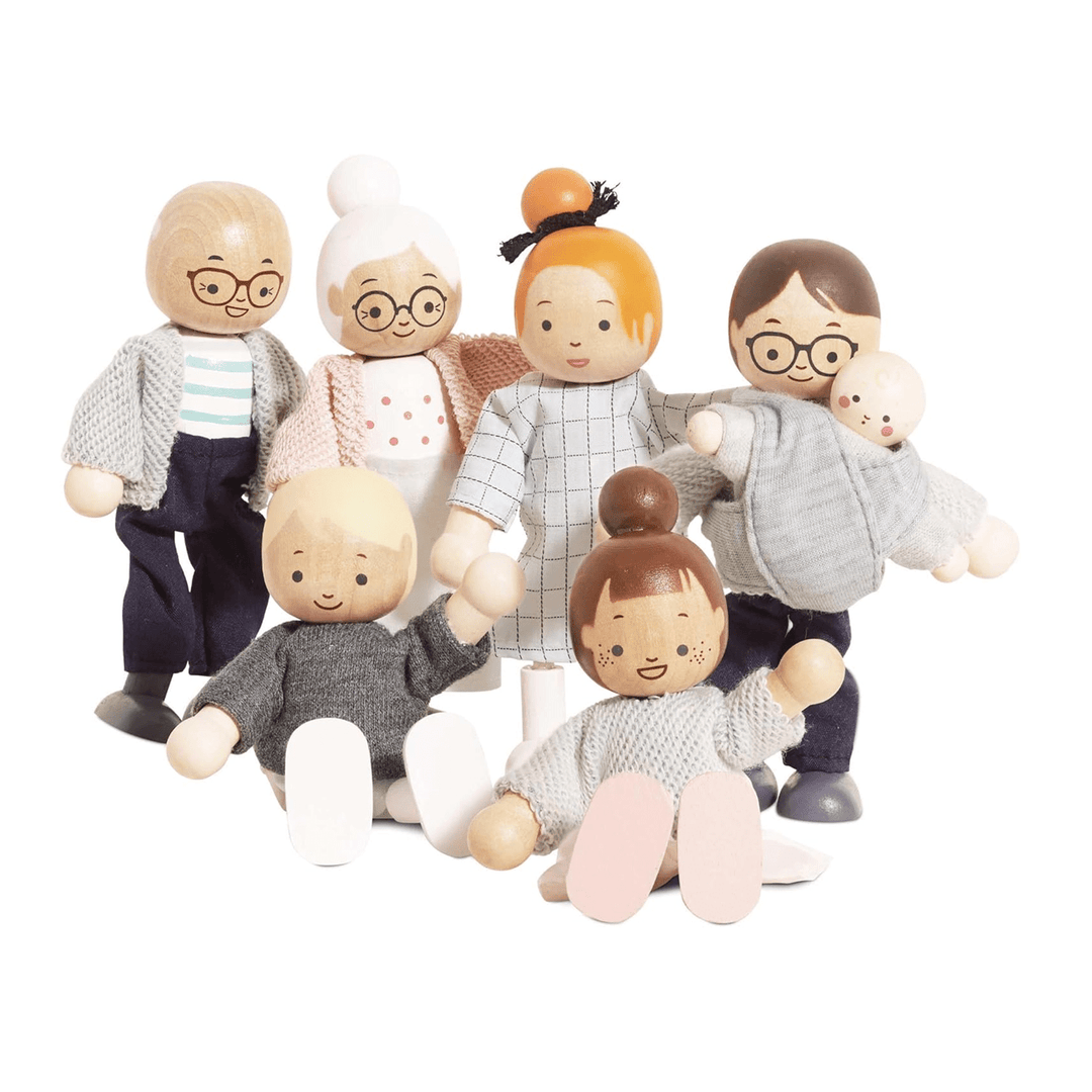 Bluebelle Wooden Dolls House with Optional Furniture Set and Family - Chic Petit