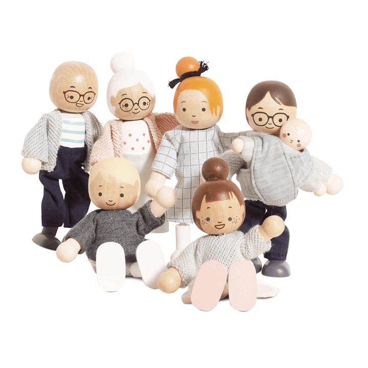 Bluebelle Wooden Dolls House with Optional Furniture Set and Family - Chic Petit