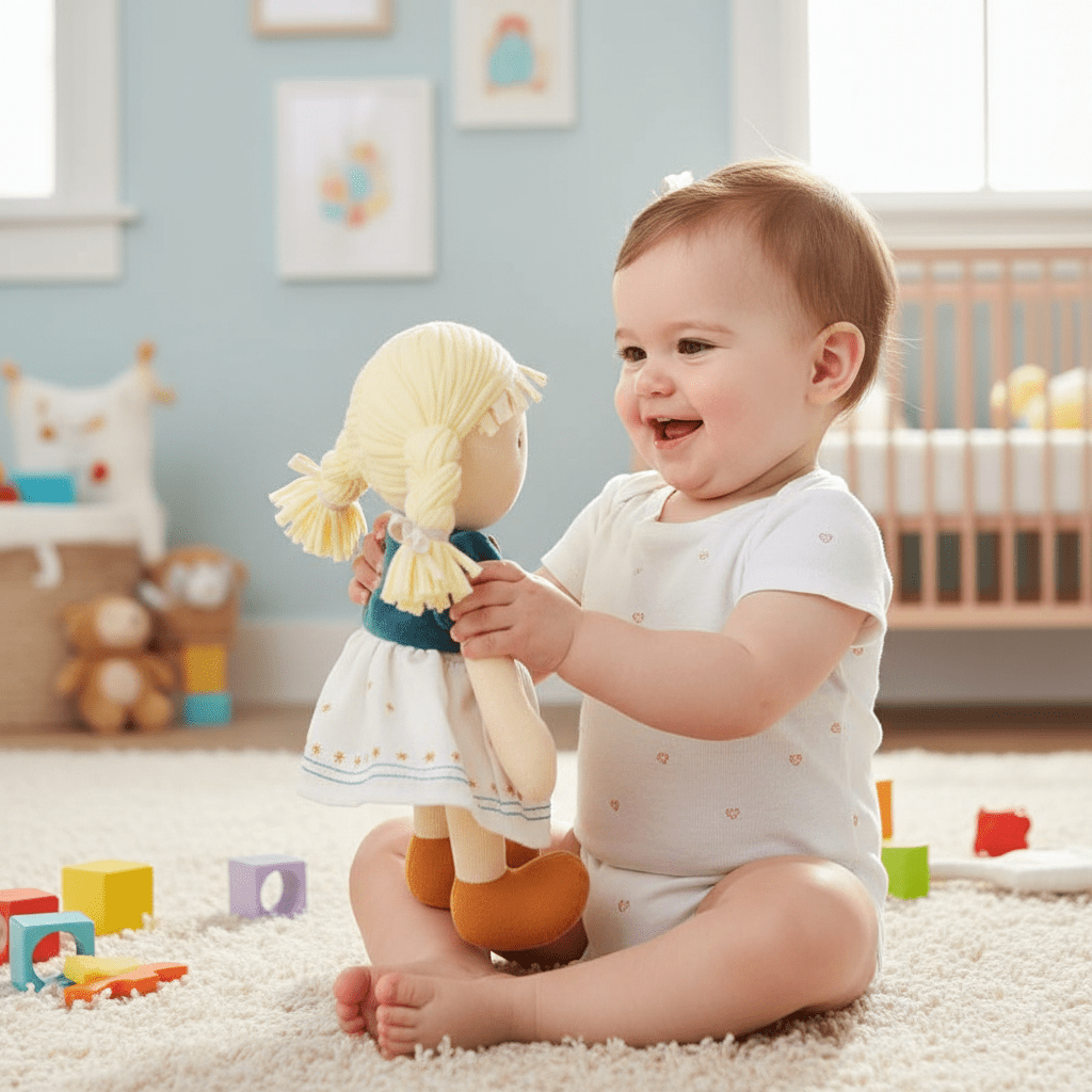 Bonikka Organic Ragdoll - Lily (Blonde hair with plats) - Chic Petit