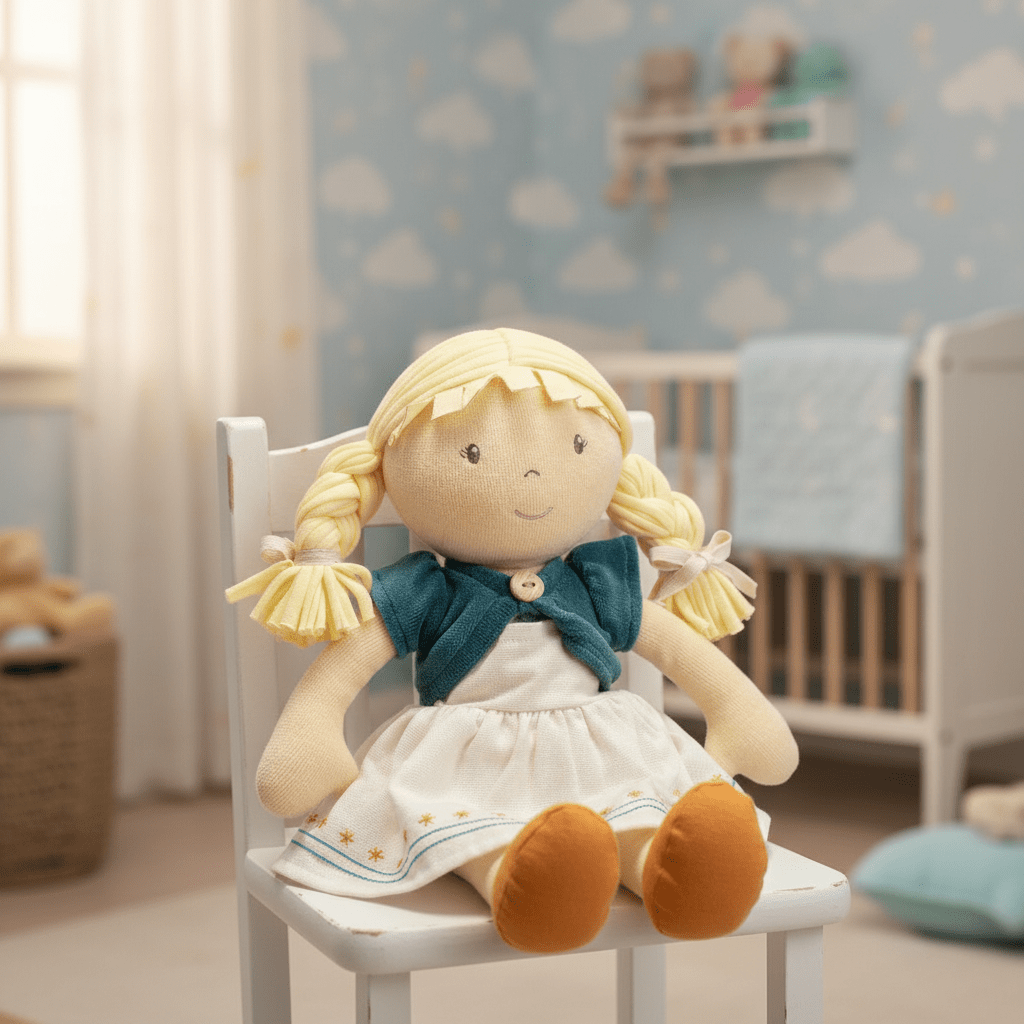 Bonikka Organic Ragdoll - Lily (Blonde hair with plats) - Chic Petit