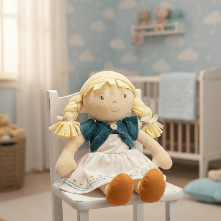 Bonikka Organic Ragdoll - Lily (Blonde hair with plats) - Chic Petit