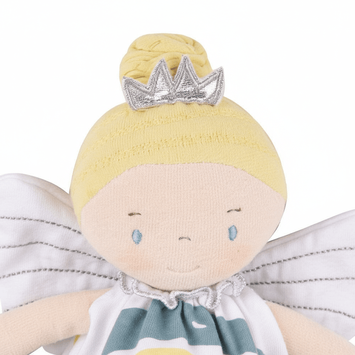 Bonikka Organic Ragdoll - Rainbow Fairy (Blonde hair in a bun and rainbow dress) - Chic Petit