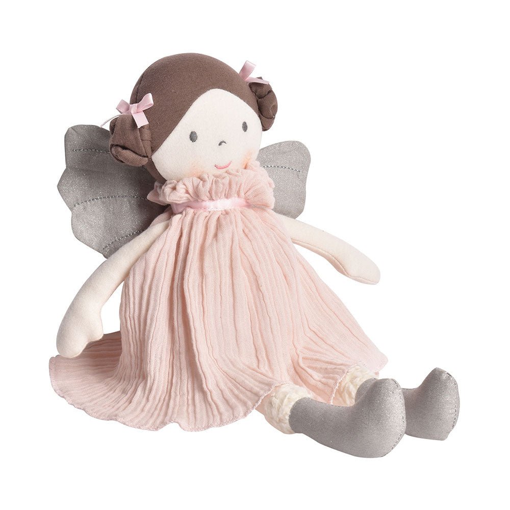 Bonikka Ragdoll - Angelina (Pink Organic Dress with silver Wings) - Chic Petit