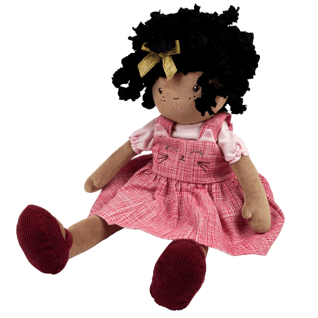 Bonikka Ragdoll - Madison (Black Hair with red dress) - Chic Petit