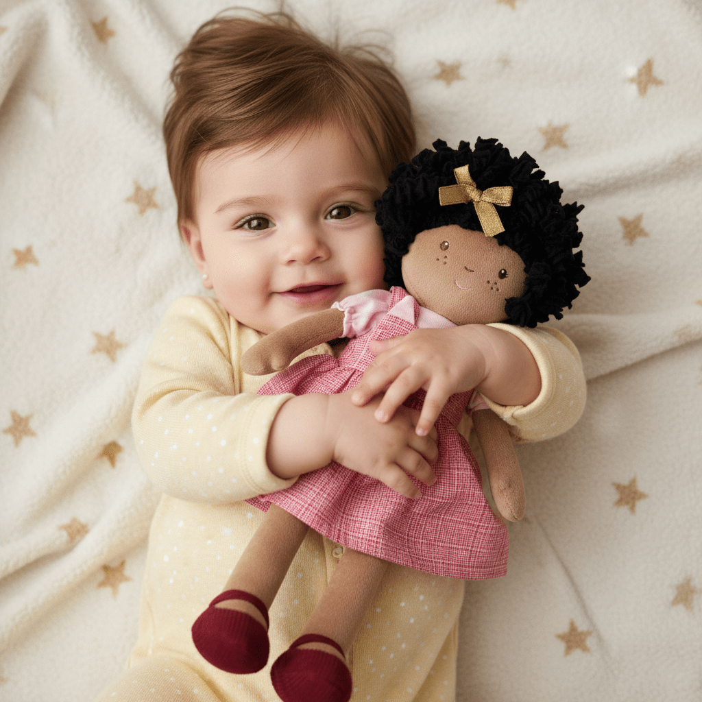 Bonikka Ragdoll - Madison (Black Hair with red dress) - Chic Petit