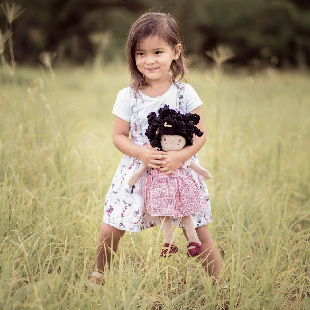 Bonikka Ragdoll - Madison (Black Hair with red dress) - Chic Petit