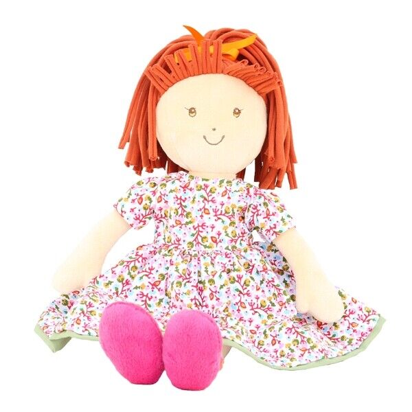 Soft first ragdoll for babies with stitched smile