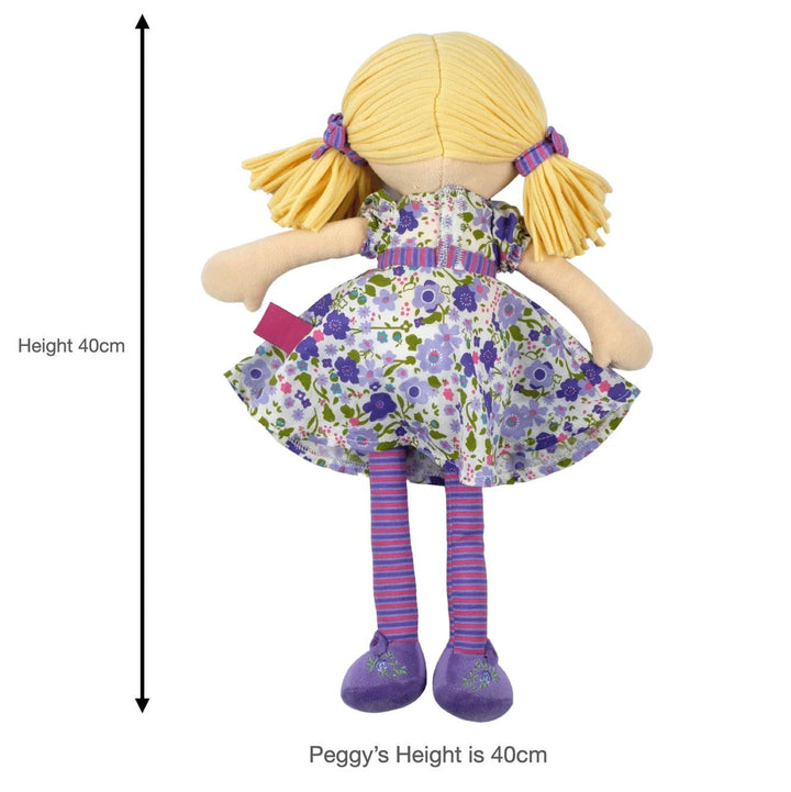 Bonikka Ragdoll - Peggy (Blonde Hair with Purple and Pink Dress) - Chic Petit