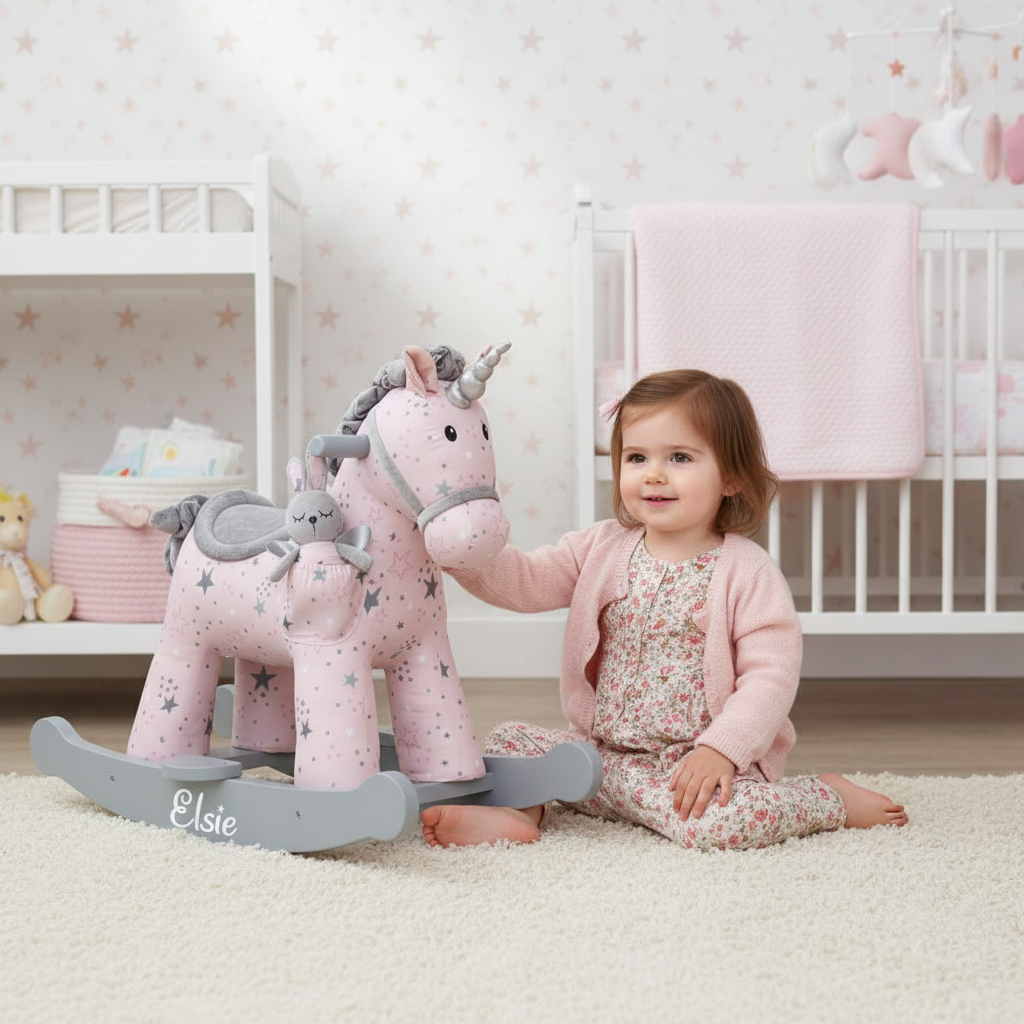 Personalised Celeste & Fae Rocking Unicorn (12m+)