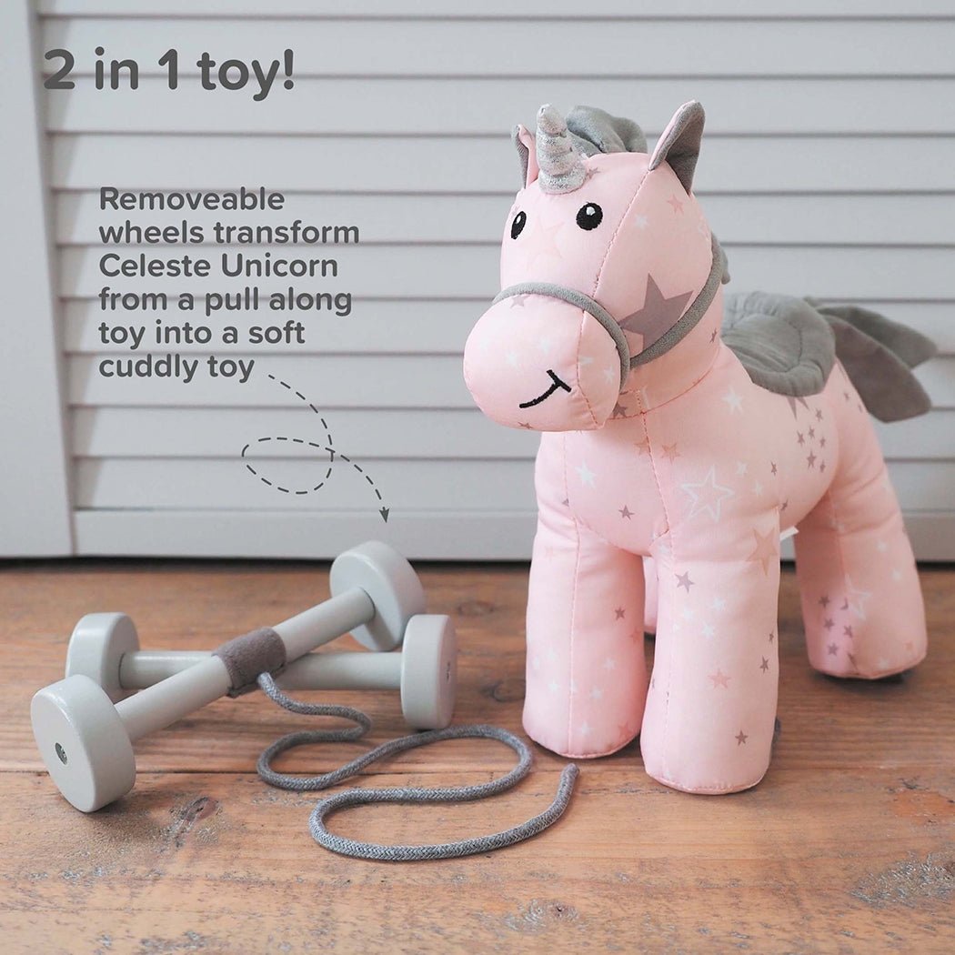 Celeste Unicorn Pull Along Toy - Chic Petit