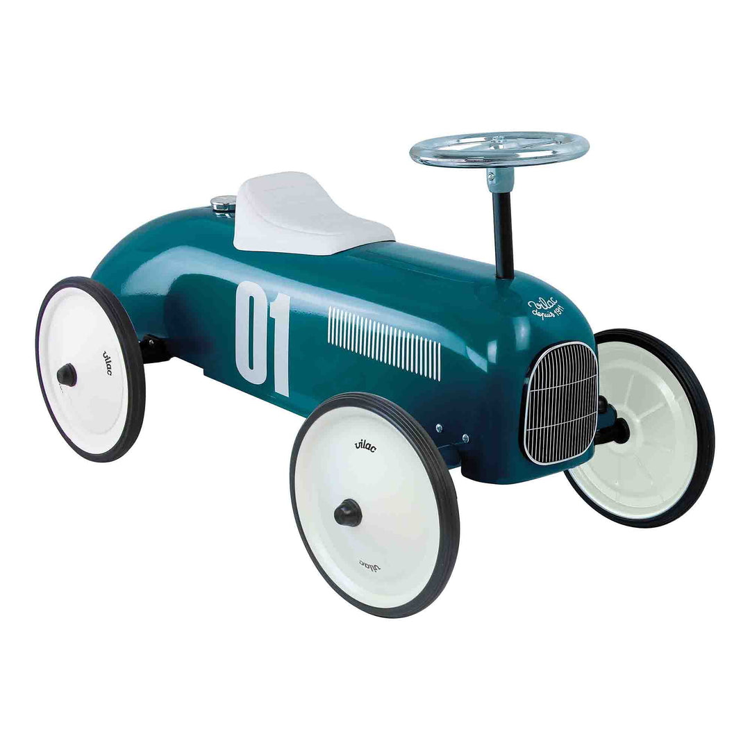 Classic Metal Ride On Racing or Police Car - Chic Petit