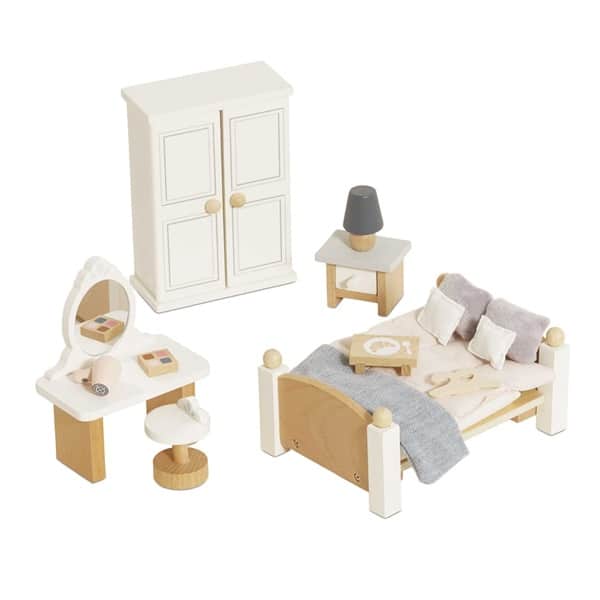 Complete Dolls House Furniture Play Set - 7 Rooms and Outdoor Play - Chic Petit