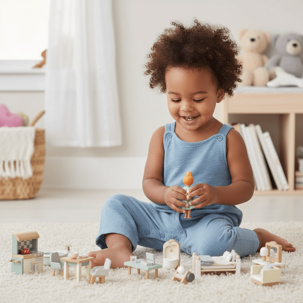 Complete Dolls House Furniture Play Set - 7 Rooms and Outdoor Play - Chic Petit