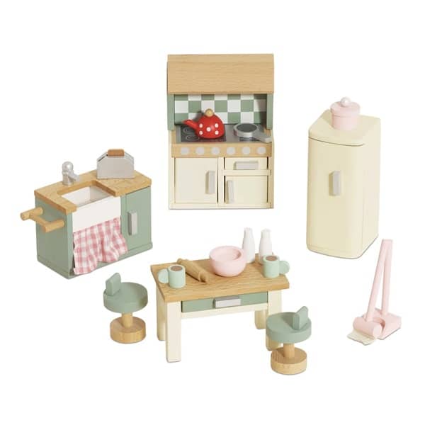 Complete Dolls House Furniture Play Set - 7 Rooms and Outdoor Play - Chic Petit