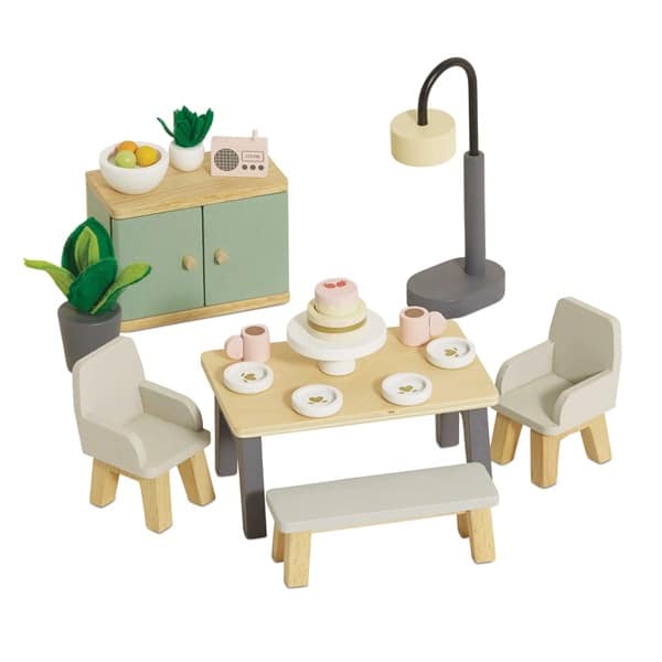 Complete Dolls House Furniture Play Set - 7 Rooms and Outdoor Play - Chic Petit