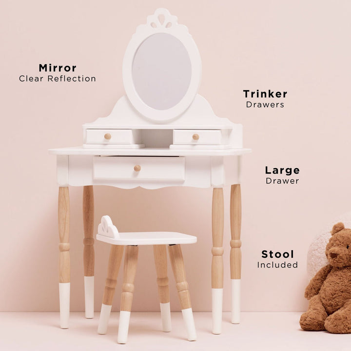 Dressing - Up Vanity Table & Stool - Chic Petit