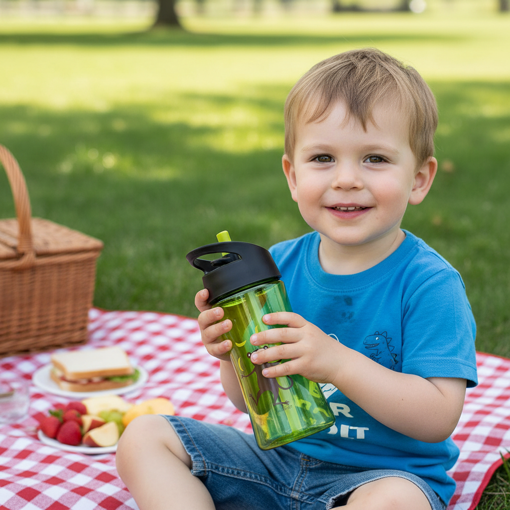 Kids Water Bottle 0.35 L - Lime - Chic Petit