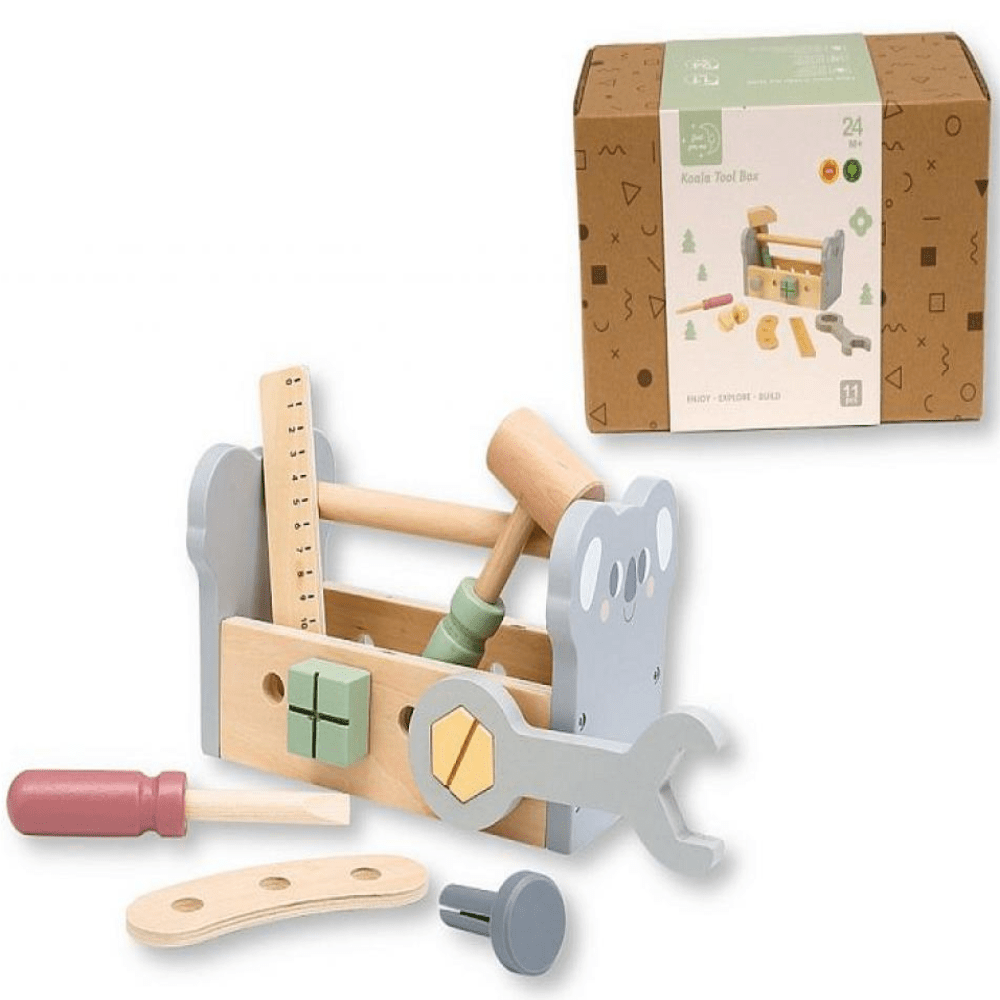 Koala Wooden Tool Box with Wooden Tools - Chic Petit
