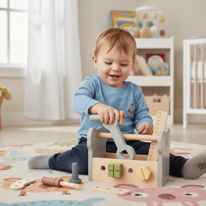 Koala Wooden Tool Box with Wooden Tools - Chic Petit
