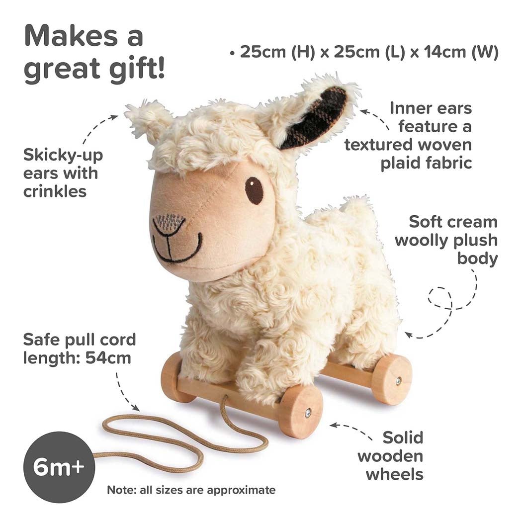 Lambert Lamb Pull Along Toy - Chic Petit