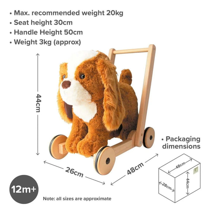 Peanut King Charles Spaniel Pup Push Along Walker - Chic Petit