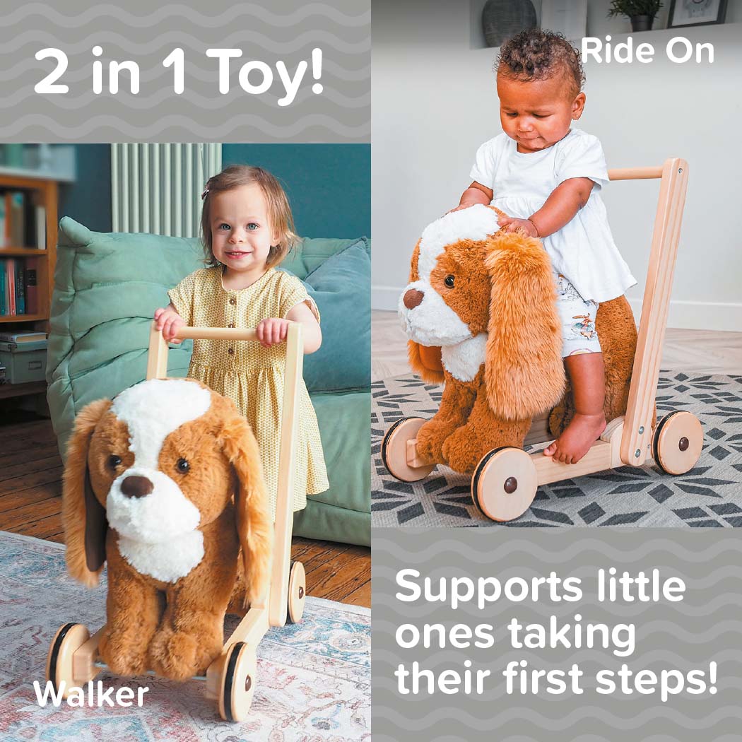 Peanut King Charles Spaniel Pup Push Along Walker - Chic Petit