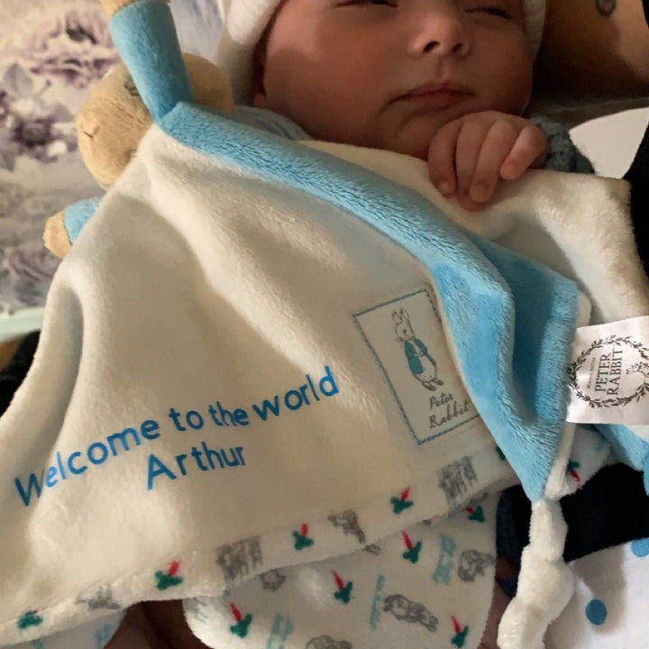 Beatrix Potter Peter Rabbit soft plush comforter for newborns