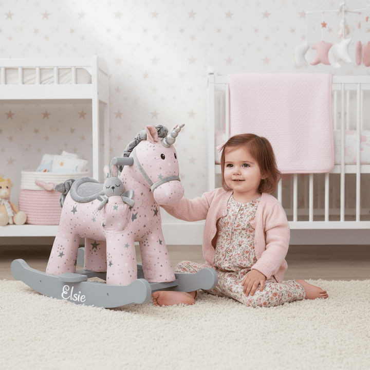 Personalised Celeste & Fae Rocking Unicorn (12m+) - Chic Petit