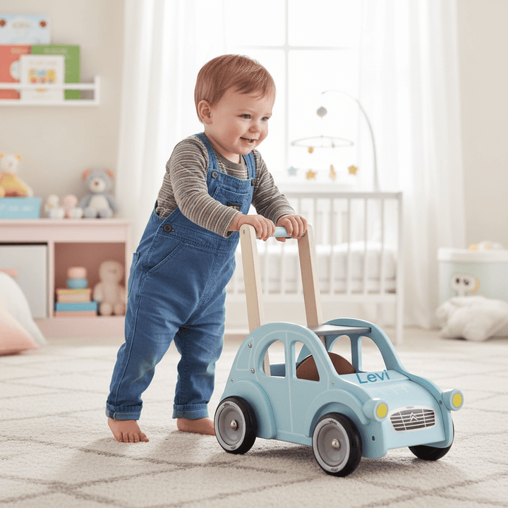 Personalised Citroen 2CV Car Baby Walker Push Along - Chic Petit