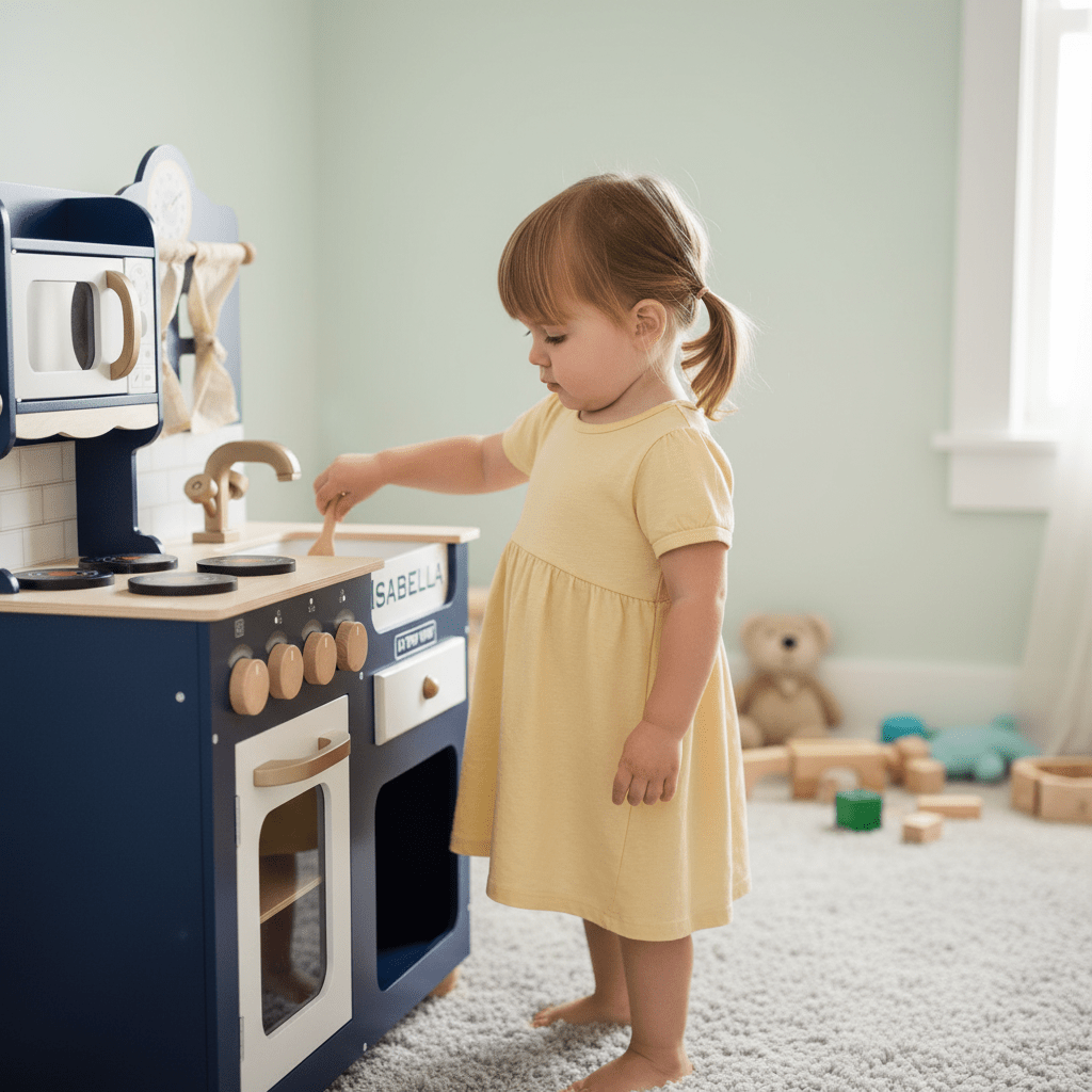 Personalised Oxford Wooden Play Kitchen - Chic Petit