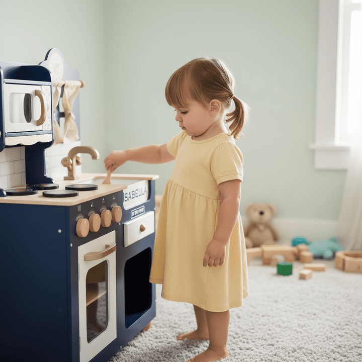 Personalised Oxford Wooden Play Kitchen - Chic Petit