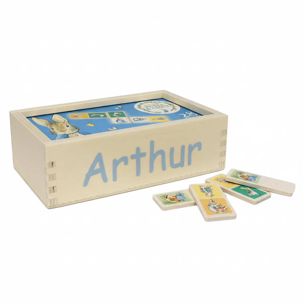 Personalised Peter Rabbit Wooden Dominos Set - Chic Petit