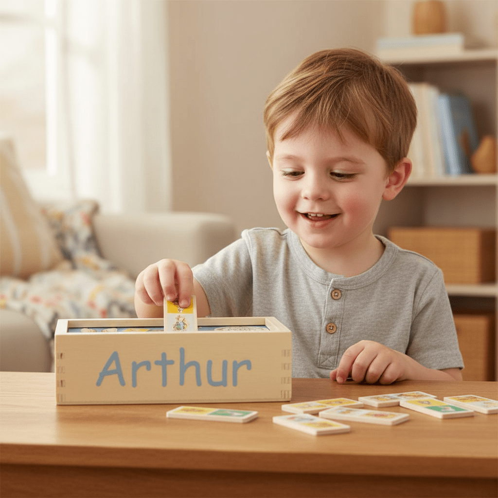 Personalised Peter Rabbit Wooden Dominos Set - Chic Petit