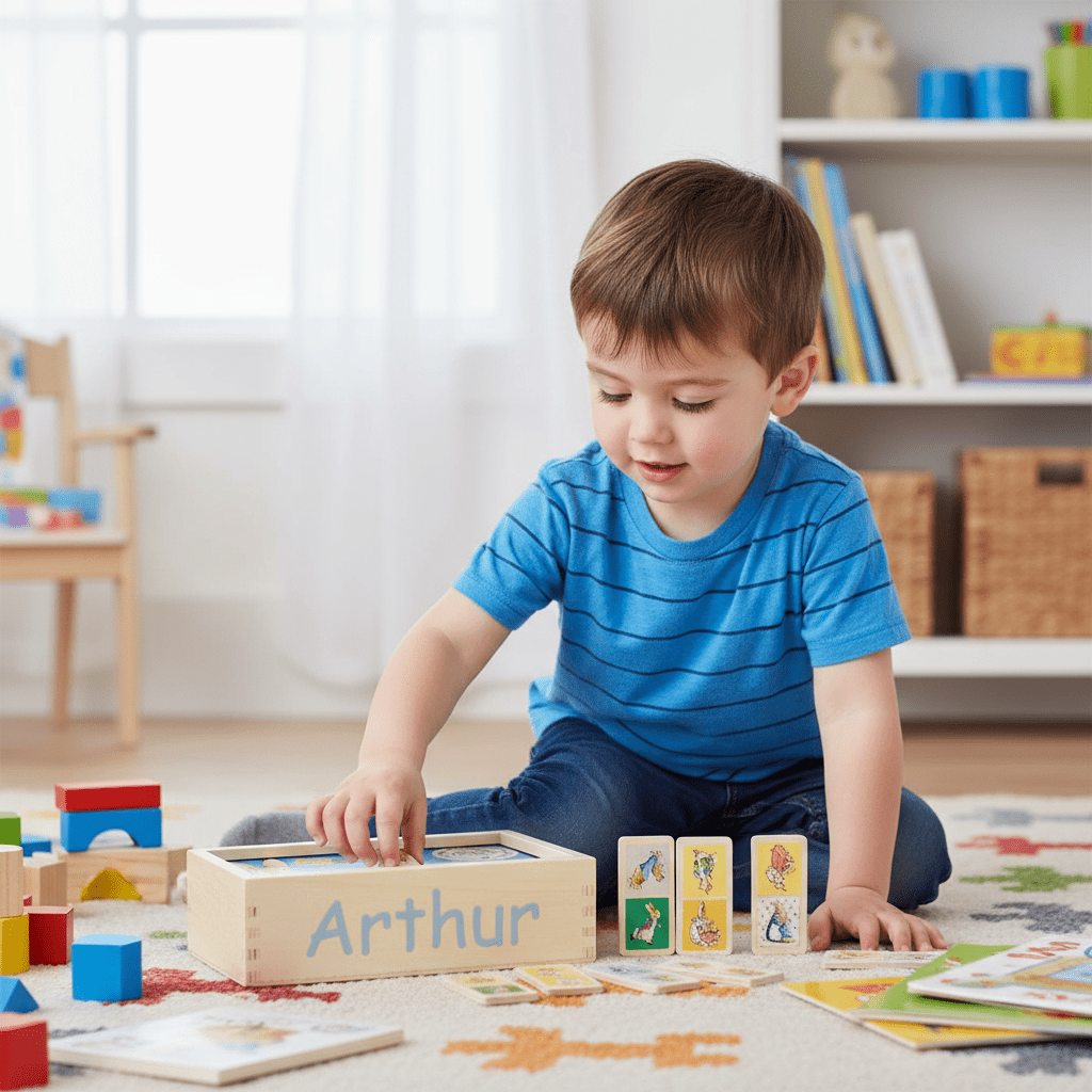 Personalised Peter Rabbit Wooden Dominos Set - Chic Petit