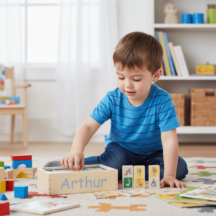Personalised Peter Rabbit Wooden Dominos Set - Chic Petit