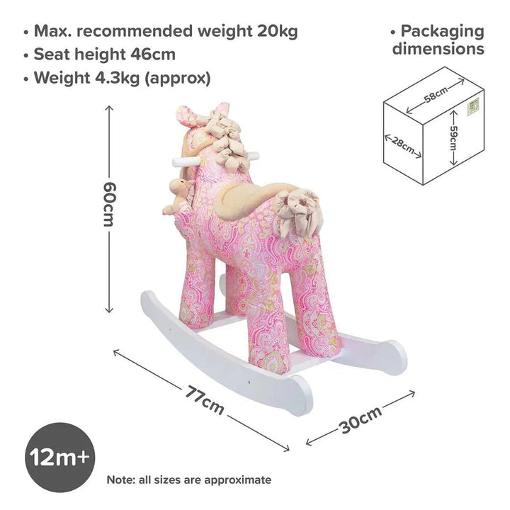 Personalised Pixie & Fluff Rocking Horse (12m+) - Chic Petit