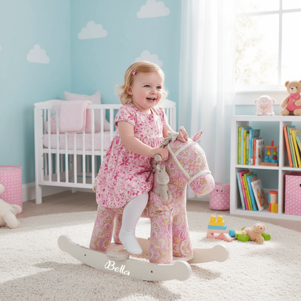 Personalised Pixie & Fluff Rocking Horse (12m+) - Chic Petit