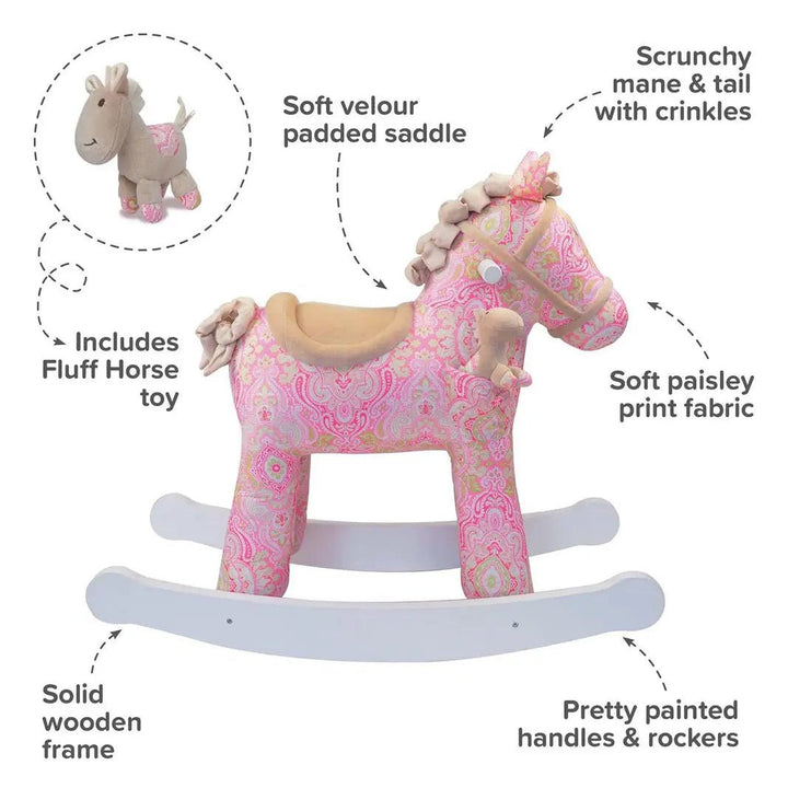 Personalised Pixie & Fluff Rocking Horse (12m+) - Chic Petit
