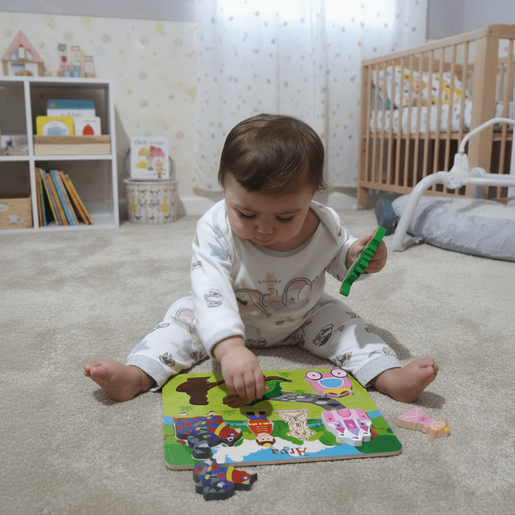 Personalised Princess and Knight Chunky Wooden Puzzle - Chic Petit