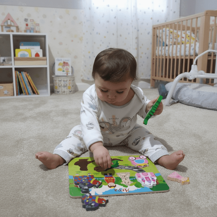 Personalised Princess and Knight Chunky Wooden Puzzle - Chic Petit