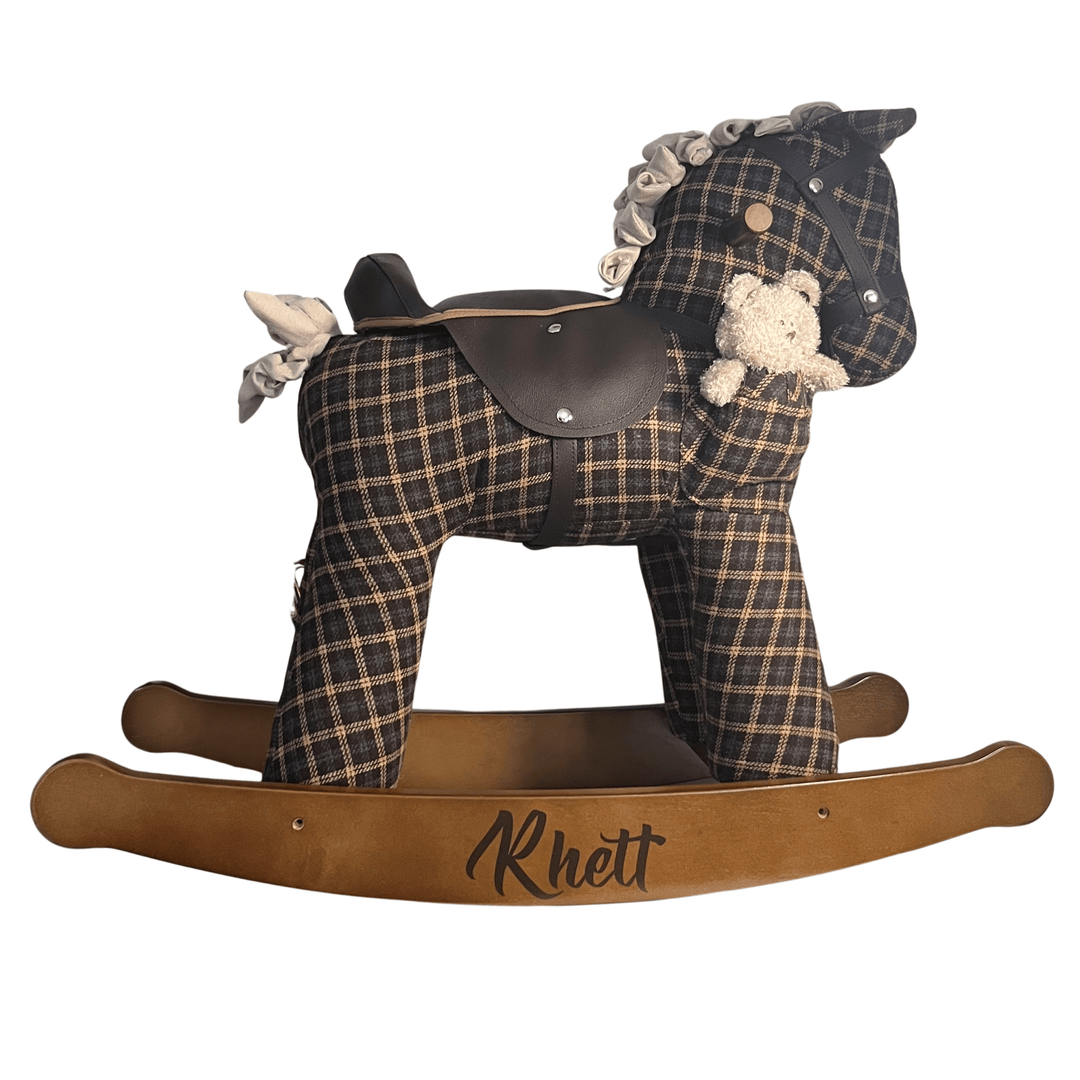 Personalised Rufus & Ted Rocking Horse (12m+) - Chic Petit