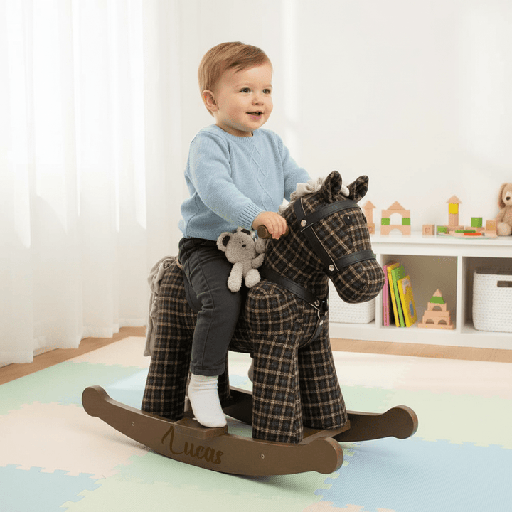 Personalised Rufus & Ted Rocking Horse (12m+) - Chic Petit