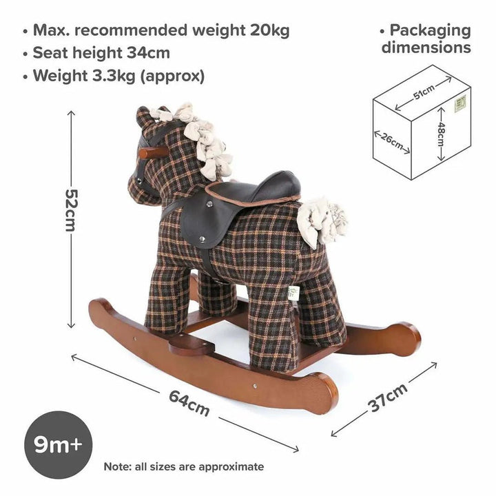 Personalised Rufus & Ted Rocking Horse (12m+) - Chic Petit