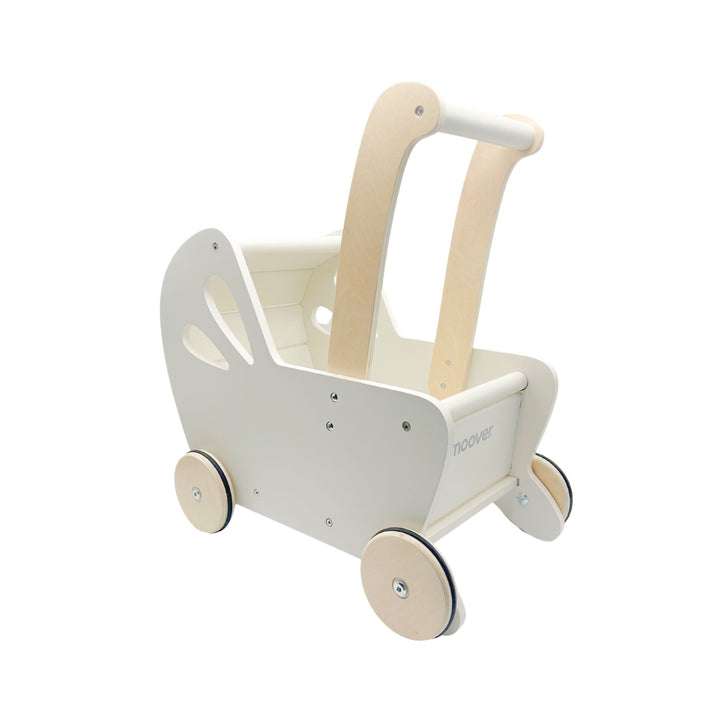 Personalised Wooden Essential Dolls Pram - Green, Grey, Off White, Pink - Chic Petit