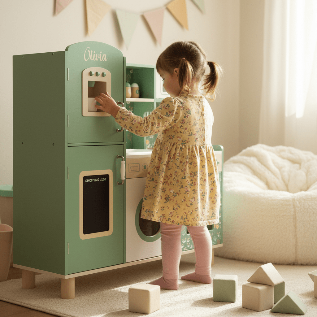 Personalised Wooden Vintage Kitchen with Accessories - Chic Petit